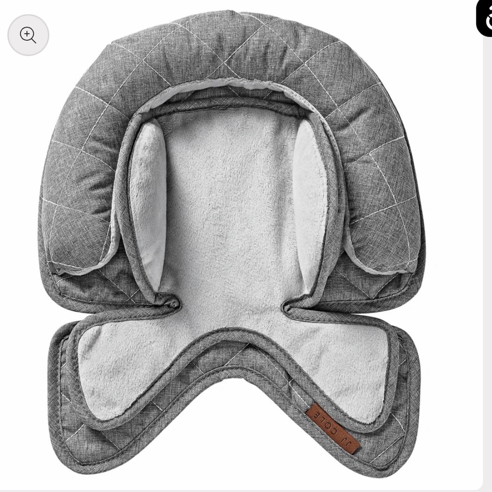 JJ Cole Quilted Gray Head Support